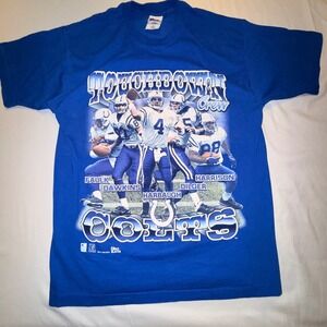 Pro Player Indianapolis Colts T-Shirt Mens L Blue Good 1996 Touchdown Crew NFL